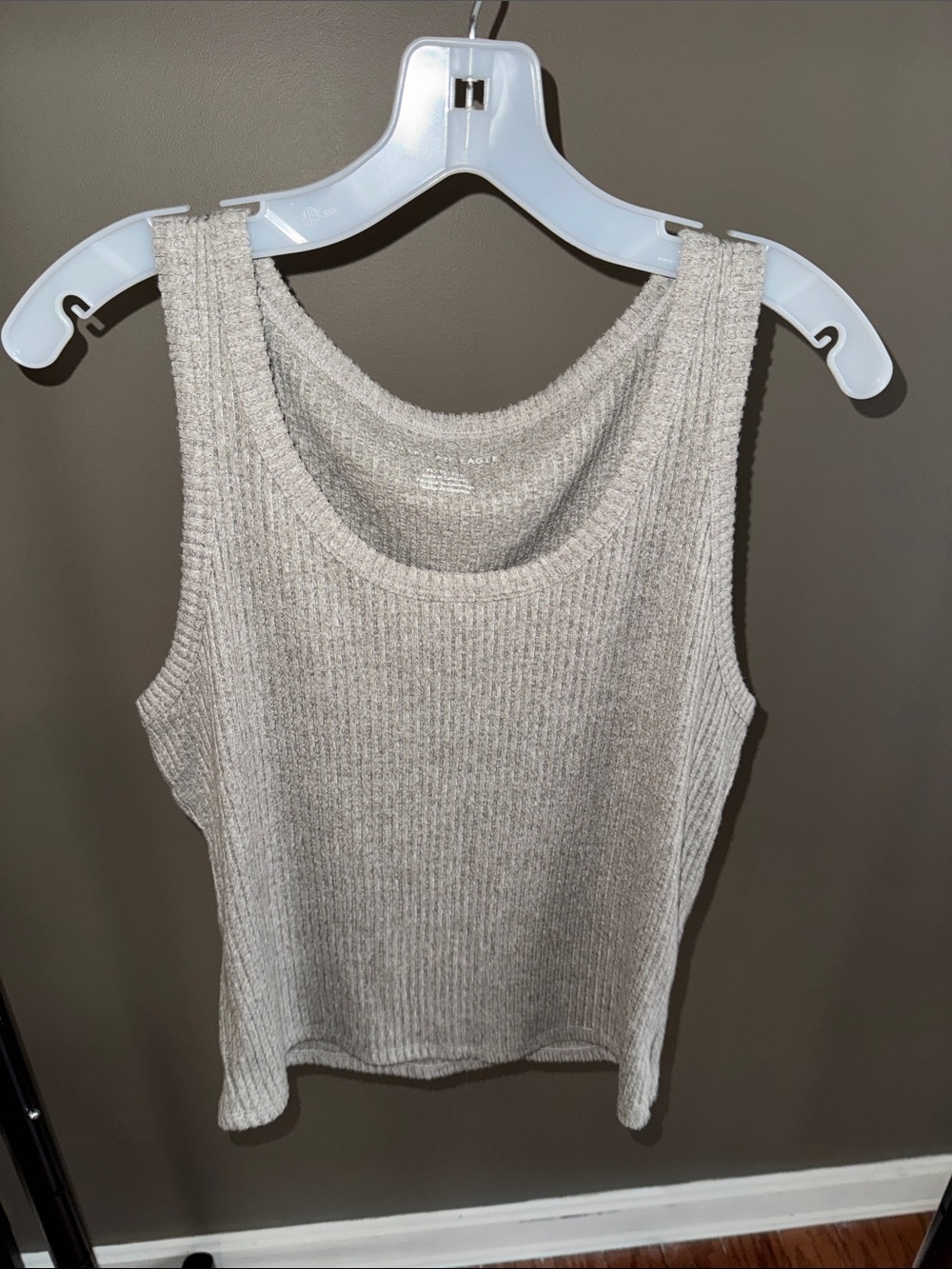 American Eagle Outfitters Ribbed Tank Top - Light Beige